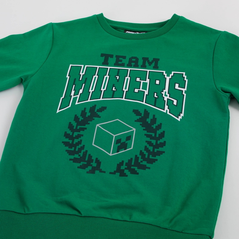 CONJUNTO BUZO NIÑO MINERS VERDE MINECRAFT - 3