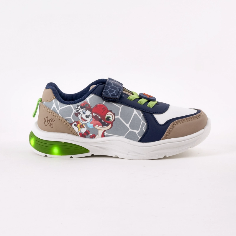 ZAPATILLA LUCES NIÑO PAW PATROL MARSHALLL & DINO GRIS - 1