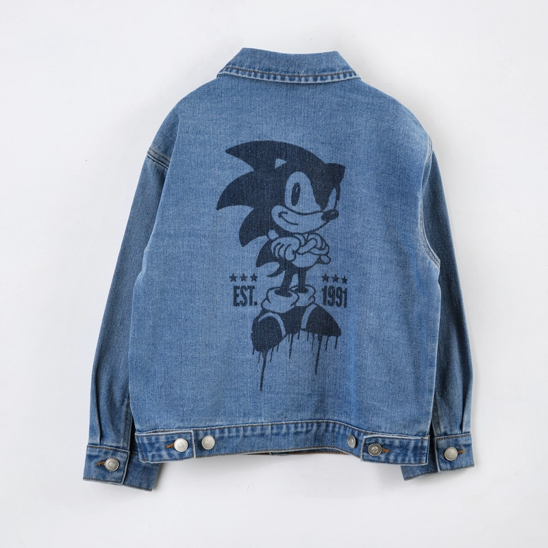 CHAQUETA NIÑO SONIC MEZCLILLA BORDADO AZUL - 2