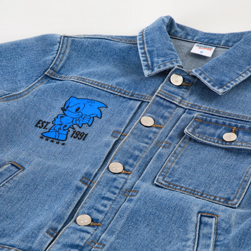 CHAQUETA NIÑO SONIC MEZCLILLA BORDADO AZUL - 3