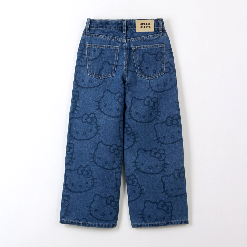 JEANS NIÑA HELLO KITTY CARAS AZUL - 2