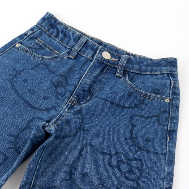 JEANS NIÑA HELLO KITTY CARAS AZUL - 3