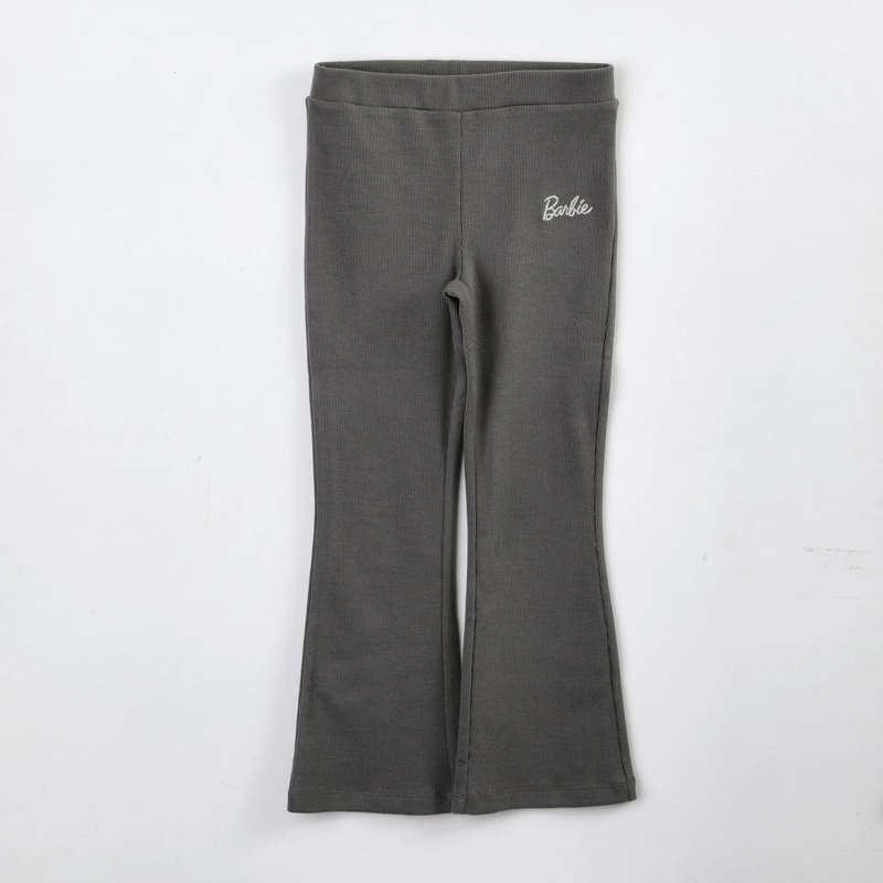 CALZA NIÑA BARBIE FLARE RIBBED GRIS - 1