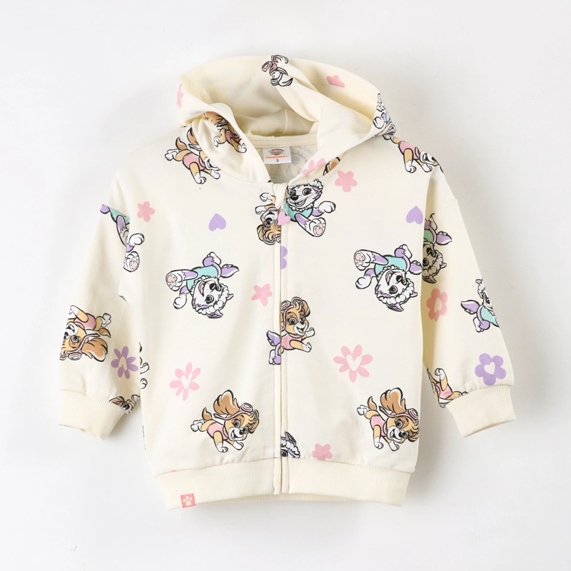 POLERON ABIERTO NIÑA PAW PATROL FULL PRINT BLANCO - 1
