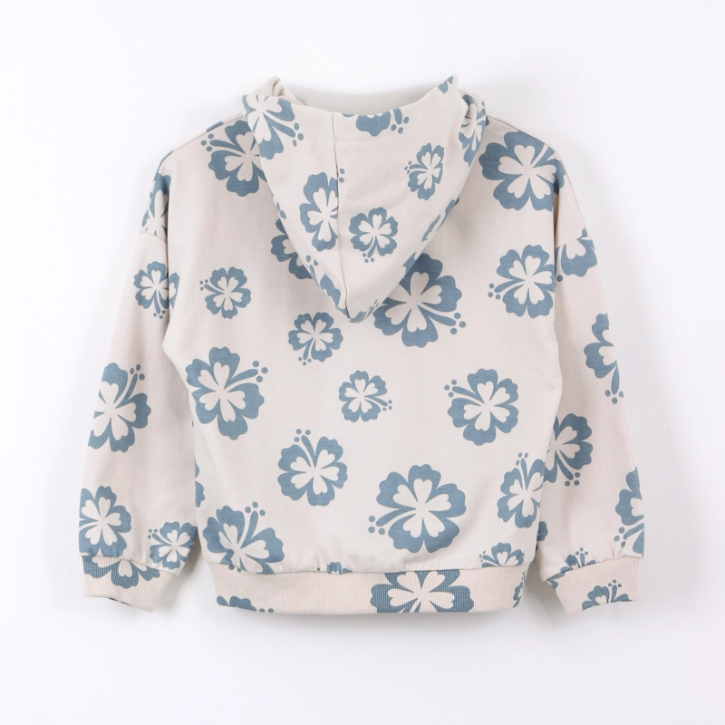 POLERON ABIERTO NIÑA LILO & STITCH DISNEY FLORES BEIGE - 2