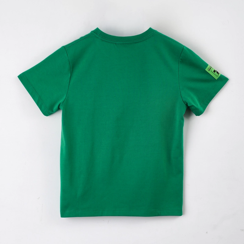 POLERA MANGA CORTA NIÑO MINECRAFT PERSONAJE GRANDE VERDE - 2