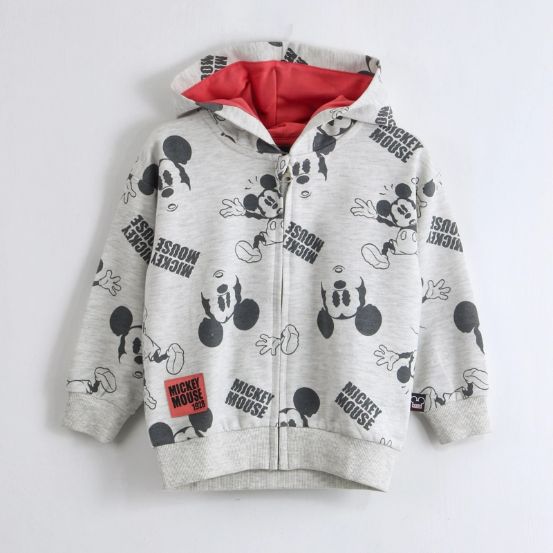 POLERON ABIERTO NIÑO MICKEY DISNEY FULL PRINT GRIS - 1