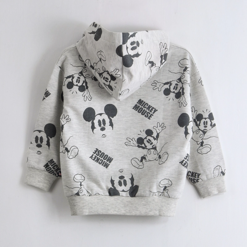 POLERON ABIERTO NIÑO MICKEY DISNEY FULL PRINT GRIS - 2