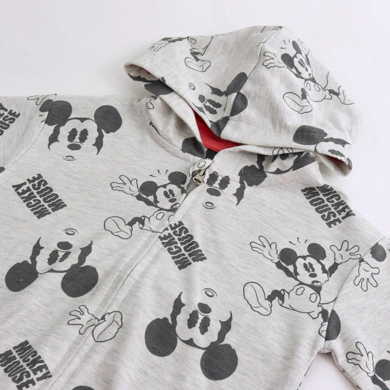 POLERON ABIERTO NIÑO MICKEY DISNEY FULL PRINT GRIS - 3