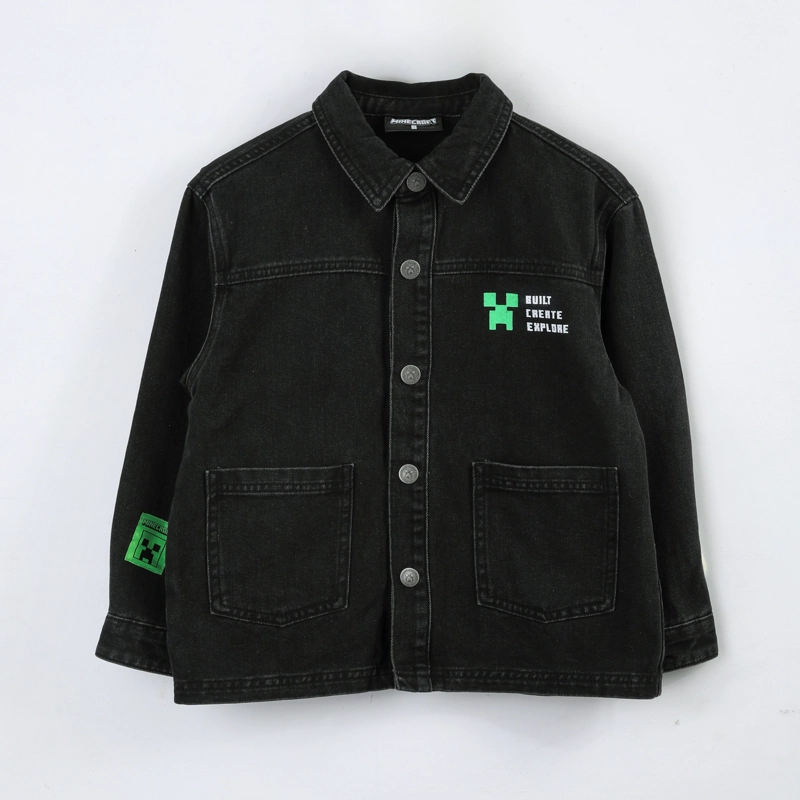 CHAQUETA NIÑO MINECRAFT DENIM NEGRO - 1