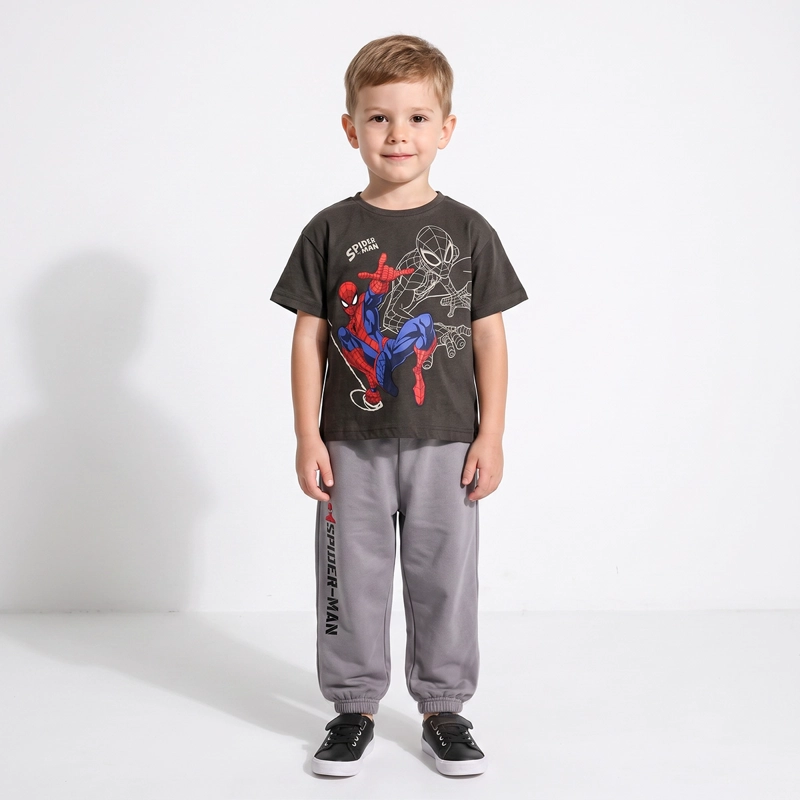 CONJUNTO NIÑO SPIDERMAN MARVEL GRIS - 1
