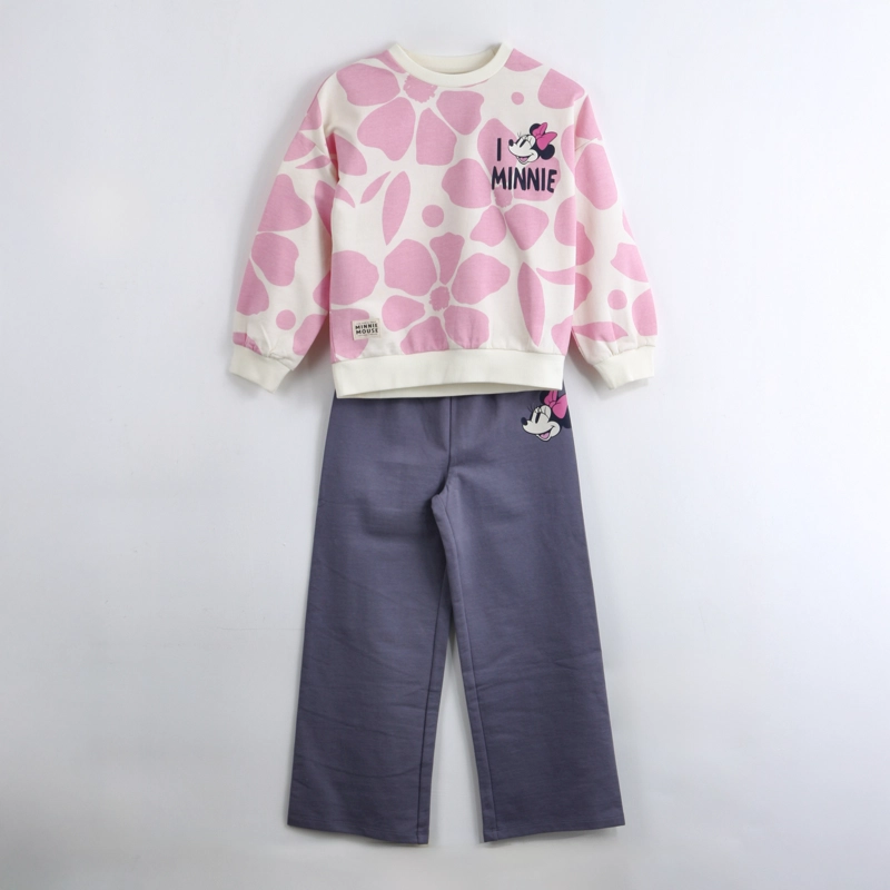 CONJUNTO BUZO NIÑA MINNIE DISNEY FLORES BLANCO - 1