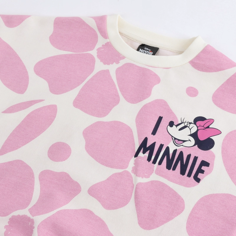 CONJUNTO BUZO NIÑA MINNIE DISNEY FLORES BLANCO - 3