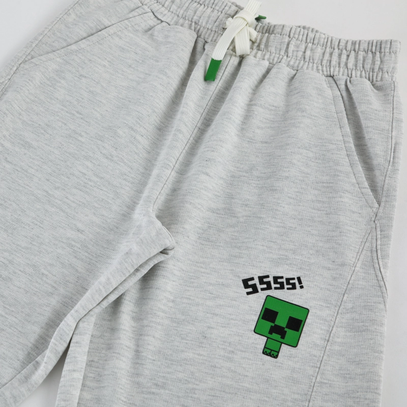 CONJUNTO NIÑO MINECRAFT CREEPER GRIS - 4
