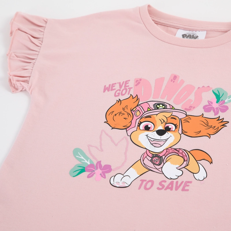 POLERA MANGA CORTA NIÑA PAW PATROL SKYE ROSADO - 3