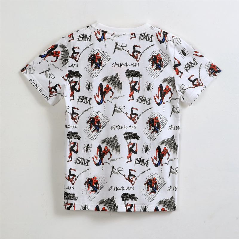 POLERA MANGA CORTA NIÑO SPIDERMAN MARVEL FULL PRINT BLANCO - 2