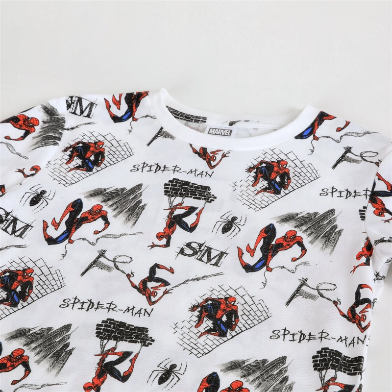 POLERA MANGA CORTA NIÑO SPIDERMAN MARVEL FULL PRINT BLANCO - 3