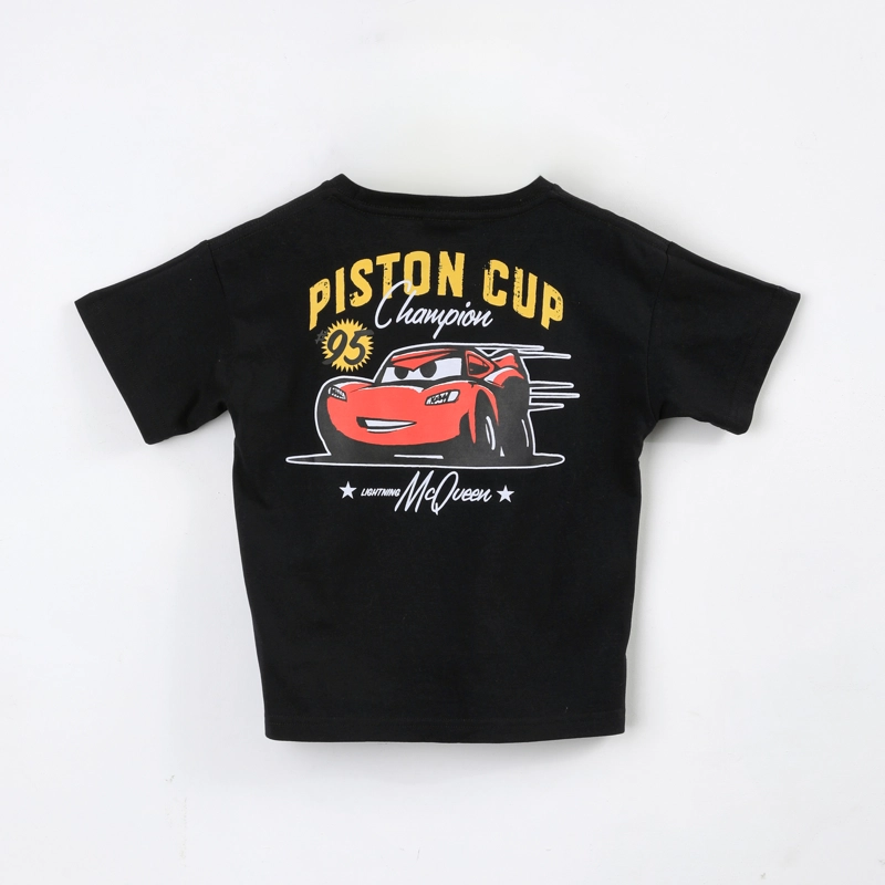 POLERA MANGA CORTA NIÑO CARS DISNEY LOGO RUST-EZE NEGRO - 2