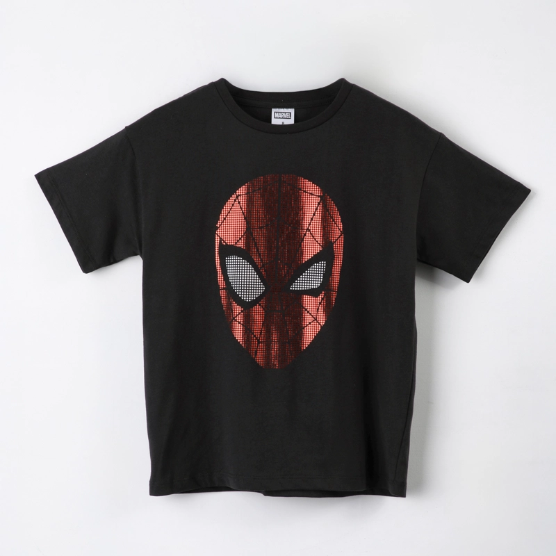 POLERA MANGA CORTA NIÑO SPIDERMAN MARVEL CARA NEGRO - 1