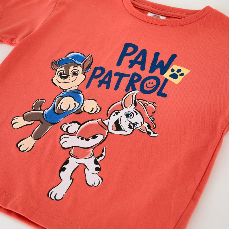 POLERA MANGA CORTA NIÑO PAW PATROL CHASE & MARSHALL CORAL - 3