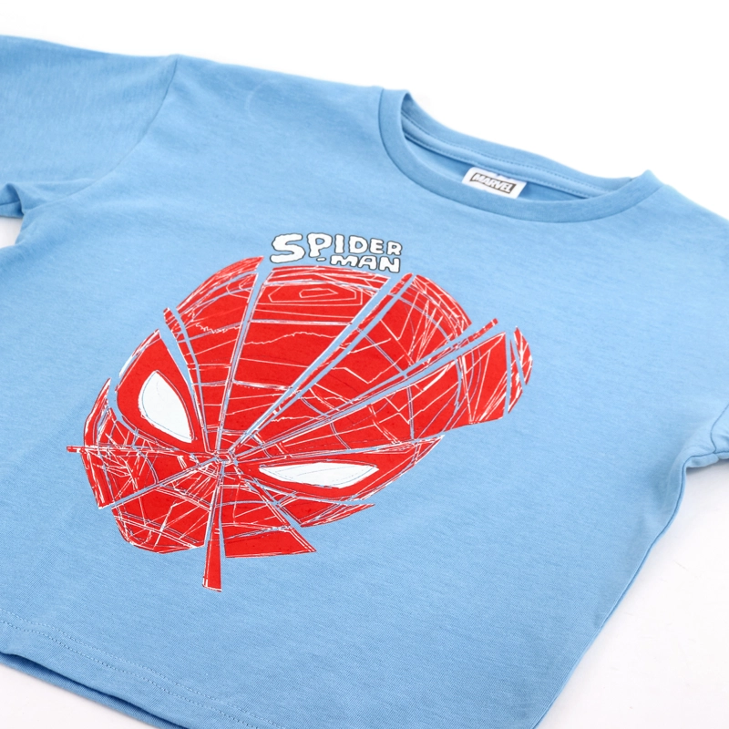POLERA MANGA CORTA NIÑO SPIDERMAN MARVEL CARA AZUL - 3