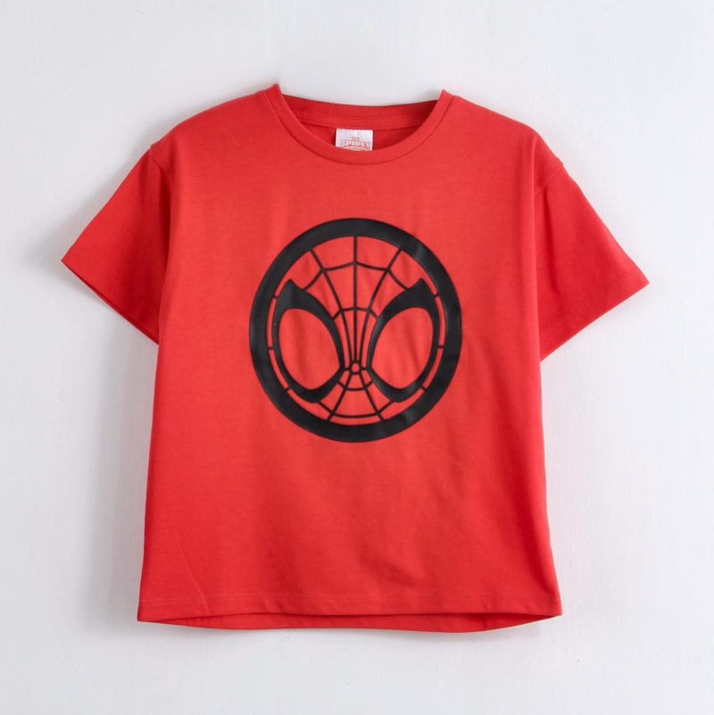POLERA MANGA CORTA NIÑO SPIDEY MARVEL ICONO ROJO - 1