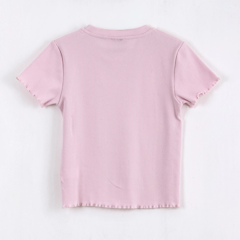 POLERA MANGA CORTA NIÑA BARBIE LOGO STRASS ROSADO - 2