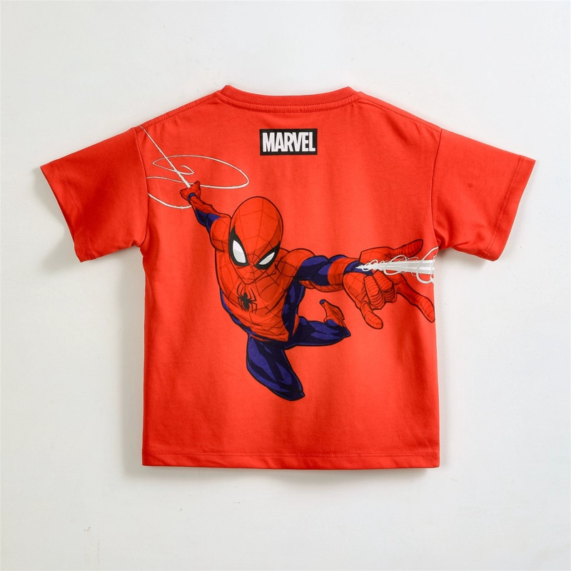 POLERA MANGA CORTA NIÑO SPIDERMAN MARVEL BACK PRINT ROJO - 2