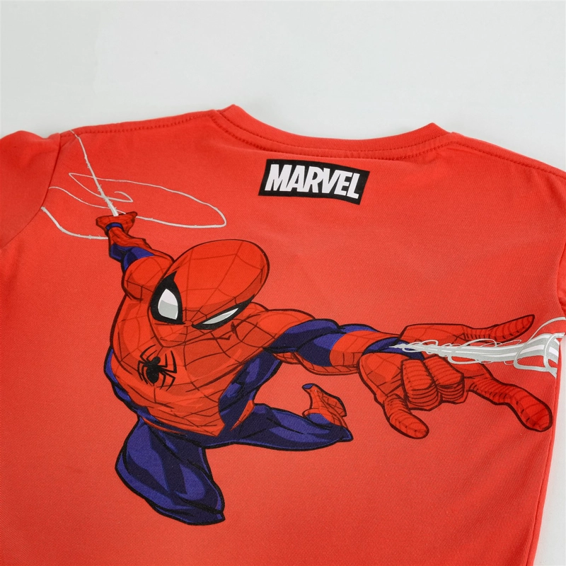 POLERA MANGA CORTA NIÑO SPIDERMAN MARVEL BACK PRINT ROJO - 4