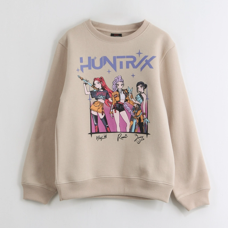 POLERON CERRADO NIÑA HUNTRX KPOP DEMON HUNTERS BEIGE - 1