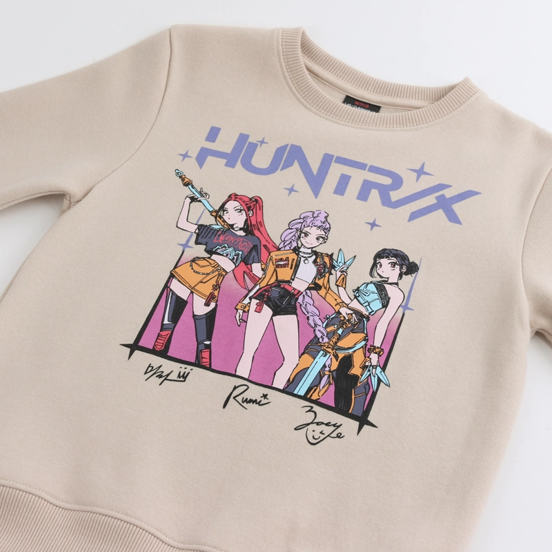 POLERON CERRADO NIÑA HUNTRX KPOP DEMON HUNTERS BEIGE - 3