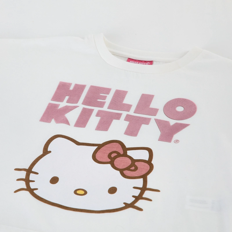 POLERA MANGA CORTA NIÑA HELLO KITTY CARA BLANCO - 3