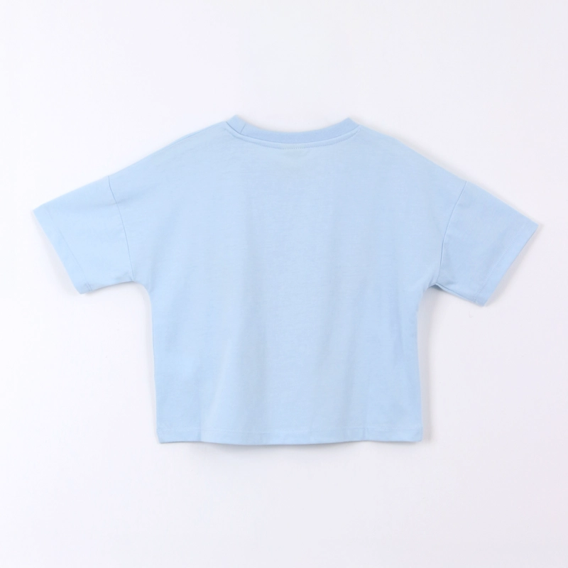 POLERA MANGA CORTA NIÑA STITCH DISNEY CORAZONES CELESTE - 2