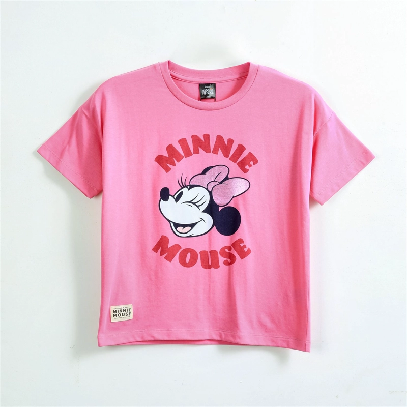POLERA MANGA CORTA NIÑA MINNIE DISNEY CARA ROSADO - 1