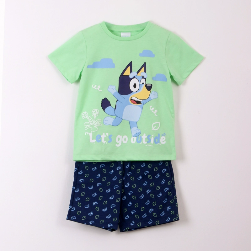 PIJAMA MANGA CORTA NIÑO BLUEY LETS GO VERDE - 1