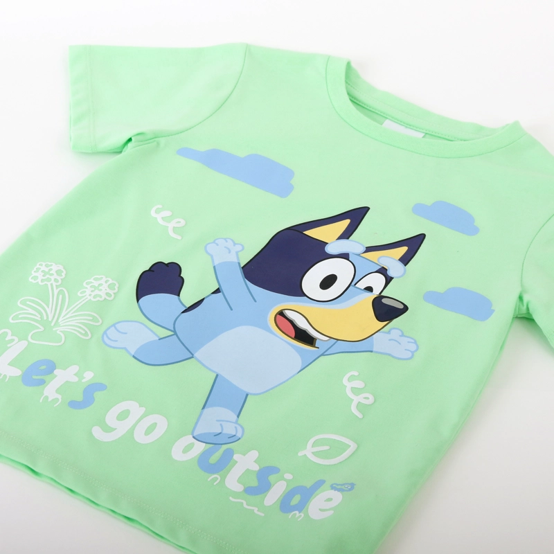 PIJAMA MANGA CORTA NIÑO BLUEY LETS GO VERDE - 3