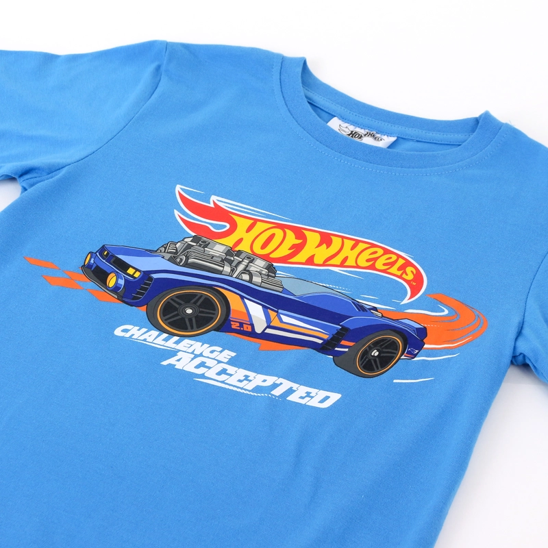 PIJAMA MANGA CORTA NIÑO HOT WHEELS LOGO CELESTE - 3