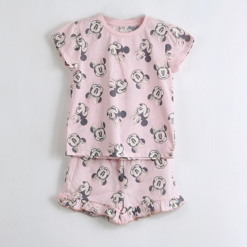 PIJAMA MANGA CORTA NIÑA MINNIE DISNEY FULL PRINT ROSADO - 1