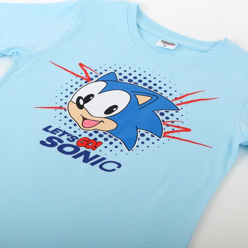 PIJAMA MANGA CORTA NIÑO SONIC LETS GO CELESTE - 3