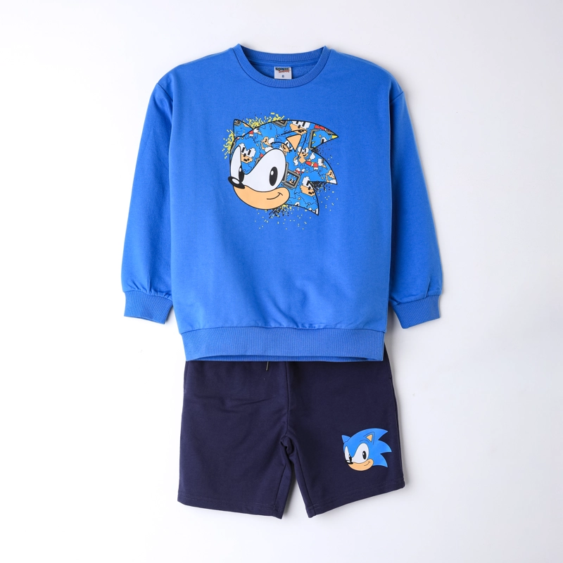 CONJUNTO NIÑO SONIC CORTO AZUL - 1
