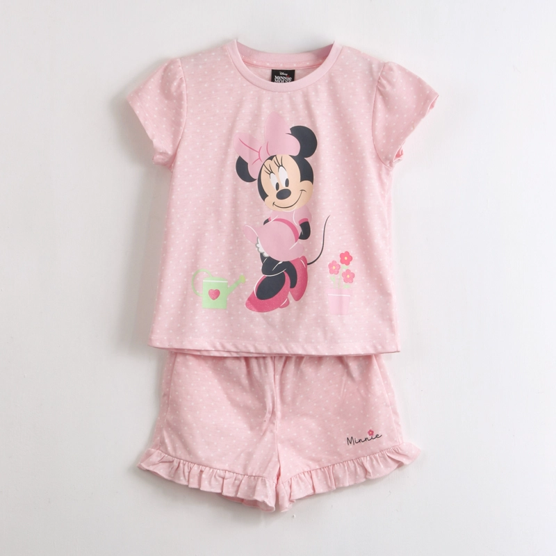PIJAMA MANGA CORTA NIÑA MINNIE DISNEY LUNARES ROSADO - 1