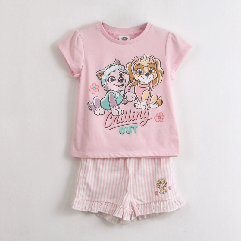 PIJAMA MANGA CORTA NIÑA PAW PATROL CHILLING OUT ROSADO - 1
