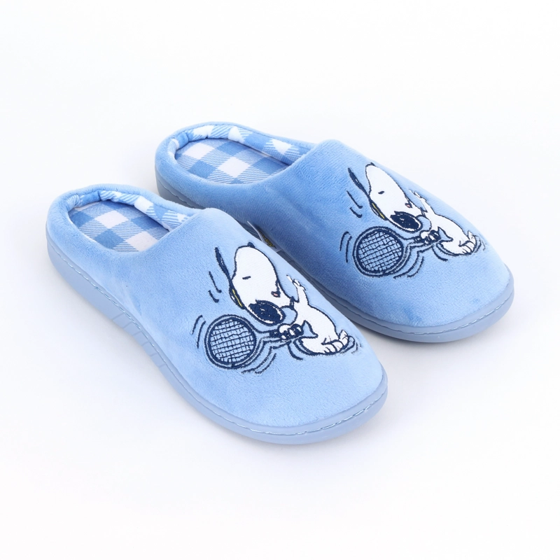 PANTUFLA MUJER SNOOPY TENNIS AZUL - 1