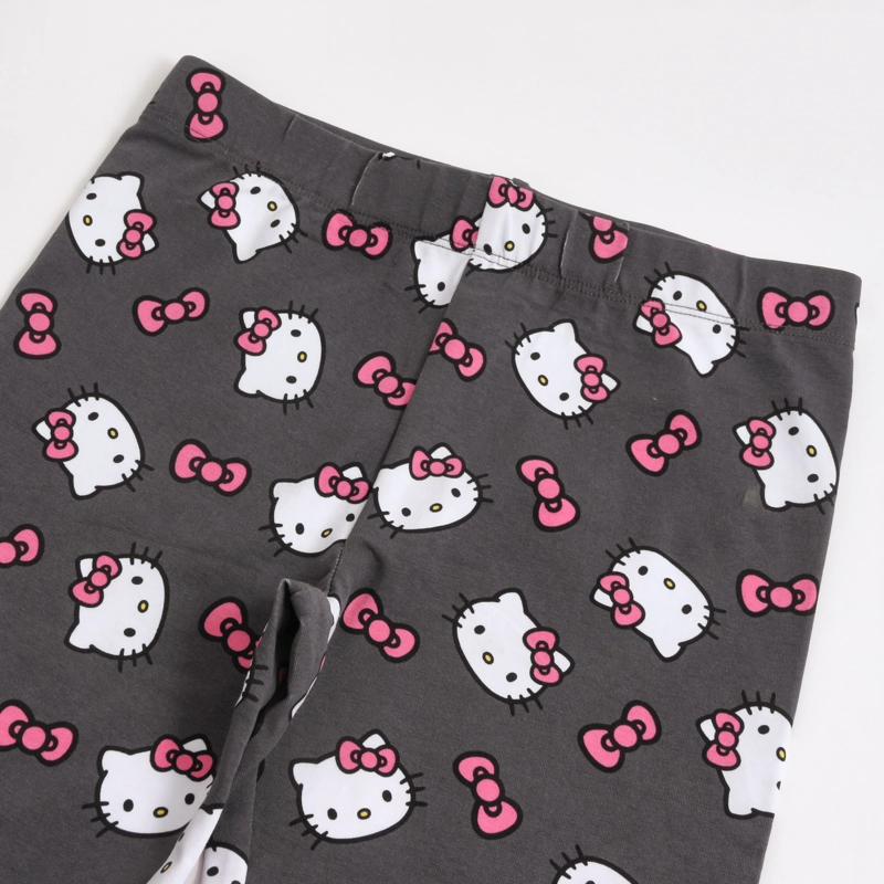CALZA NIÑA HELLO KITTY FULL PRINT GRIS - 3