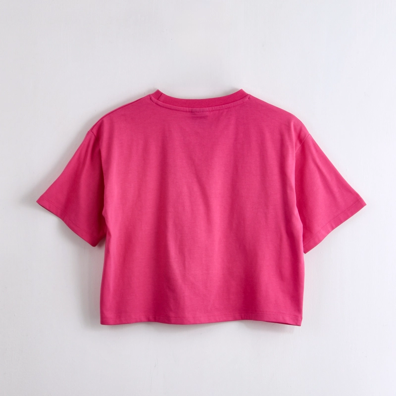 POLERA MANGA CORTA NIÑA KPOP DEMON HUNTERS ROSADO - 2
