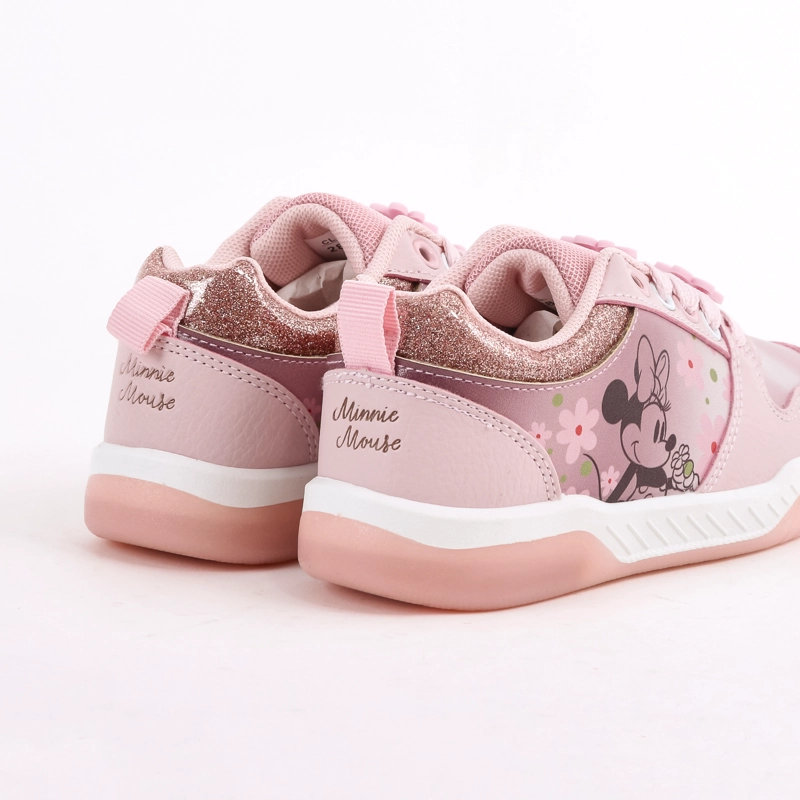 ZAPATILLA LUCES NIÑA MINNIE DISNEY GLITTER ROSADO - 3