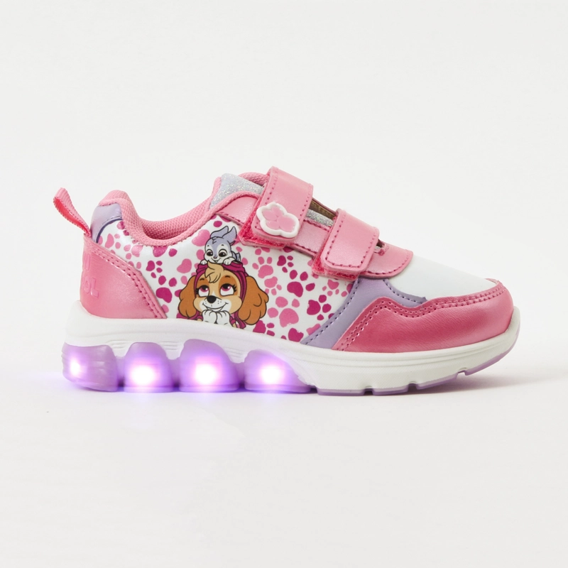 ZAPATILLA LUCES NIÑA PAW PATROL PATITAS ROSADO - 1