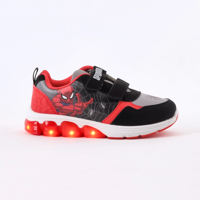 ZAPATILLA LUCES NIÑO SPIDERMAN MARVEL ROJO - 1