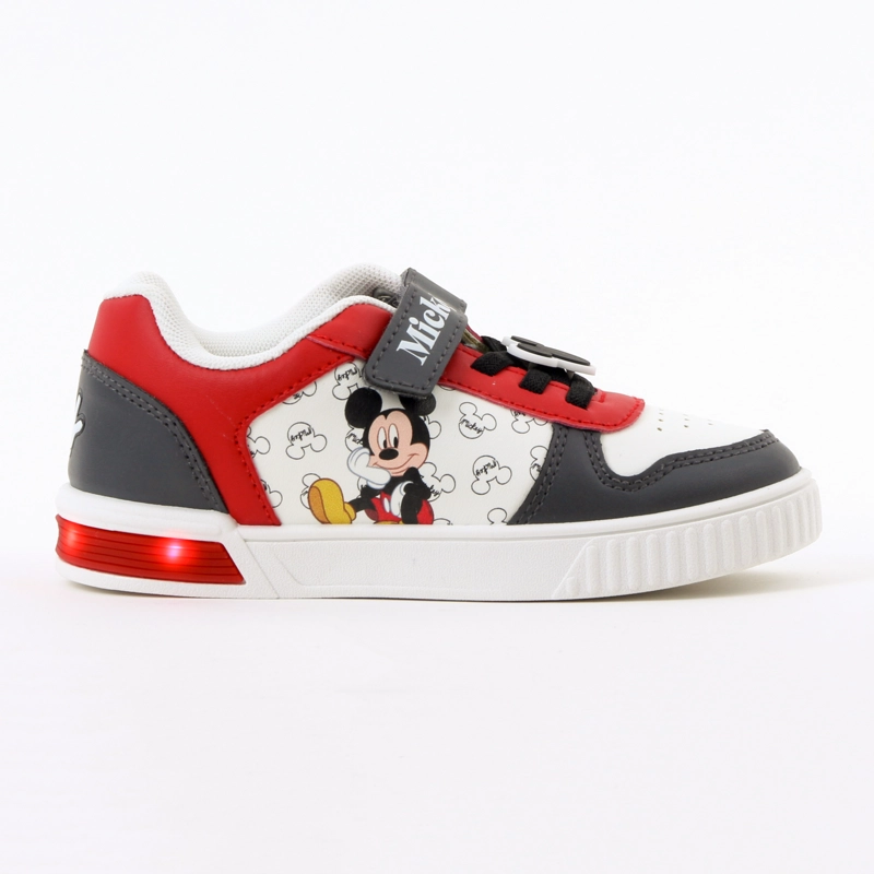 ZAPATILLA LUCES NIÑO MICKEY DISNEY DE PIE BLANCO - 1