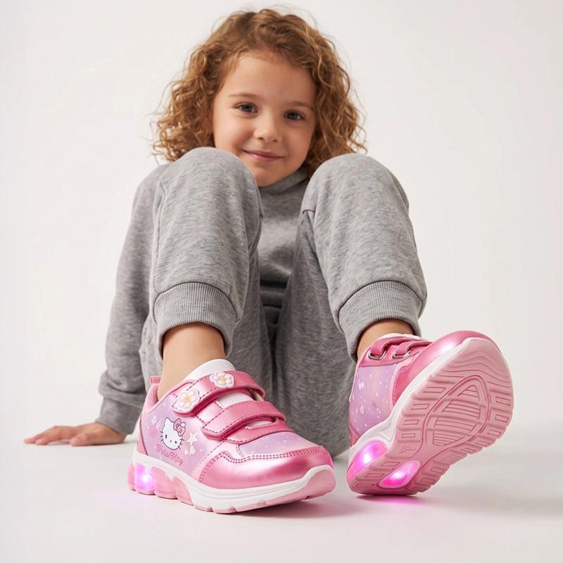 ZAPATILLA LUCES NIÑA HELLO KITTY MARINA ROSADO - 2